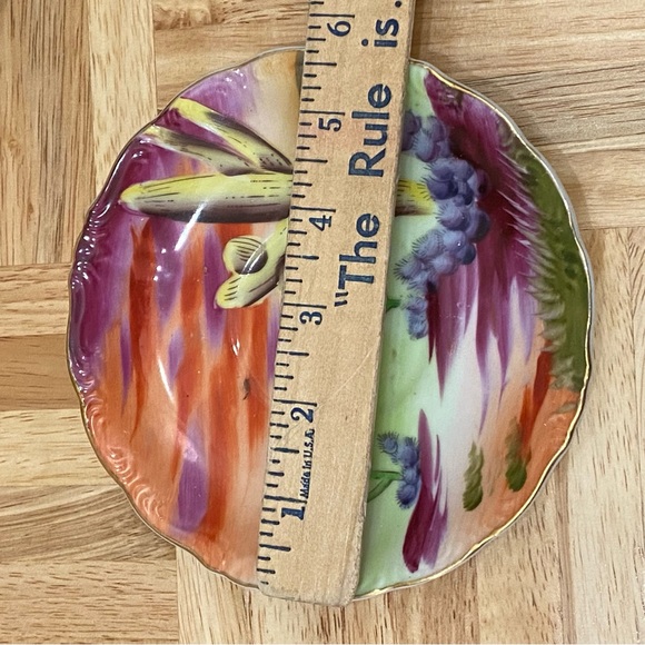 LEFTON Hand painted Southwestern Cactus Desert 3- footed Cup & Saucer Tea Set - Picture 6 of 13